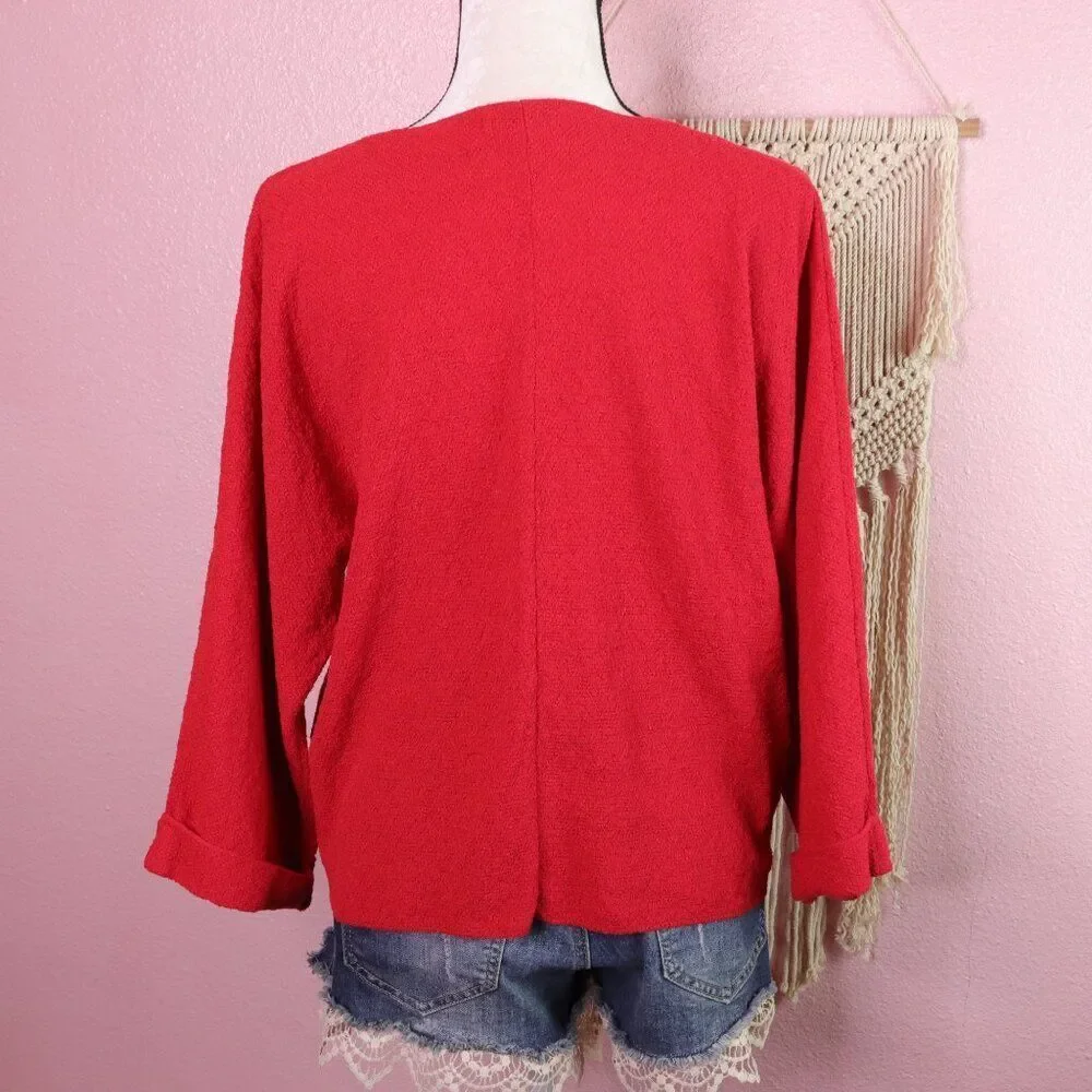 Zara | Gauze Knit‎ V Neck Top Small